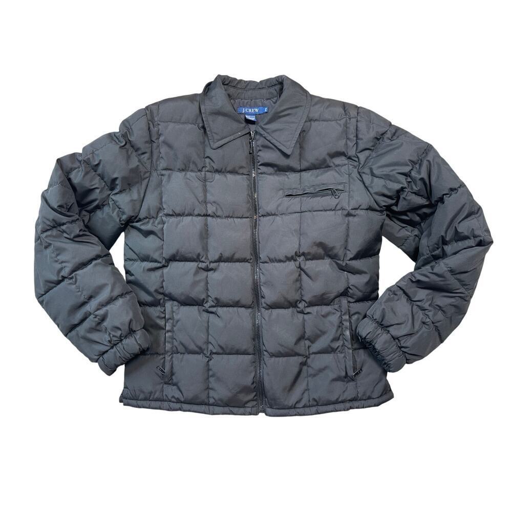 J. CREW Black, Down, lightweight Quilted Puffer Jacket/Coat, PS (Petite/Small)